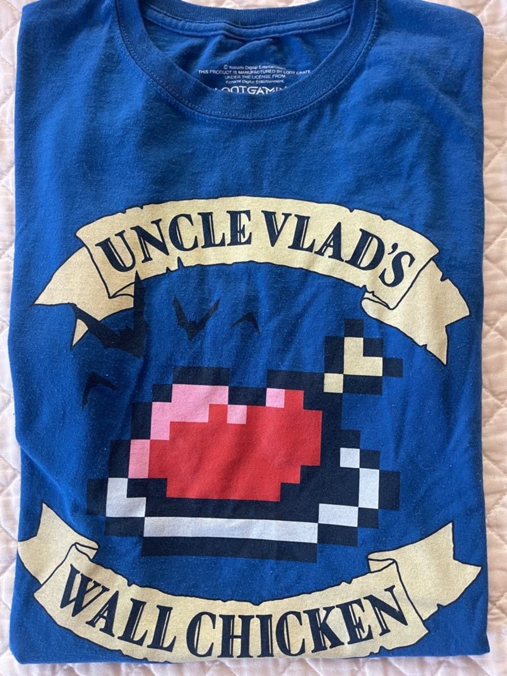 Uncle Vlad's Wall Chicken Graphic Tee - Royal Blue